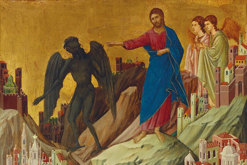 The Temptation of Christ on the Mountain / Duccio di Buoninsegna / Wikimedia Commons