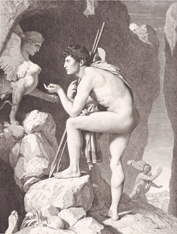Oedipus Rex, malt av Claude-Ferdinand Gaillard