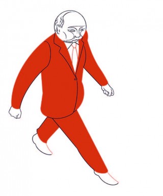 Illustrasjons av Vladimir Putin
