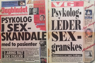 DA DET SMALT: Faksimiler av forsidene I VG og Dagbladet 25. januar 1992. 