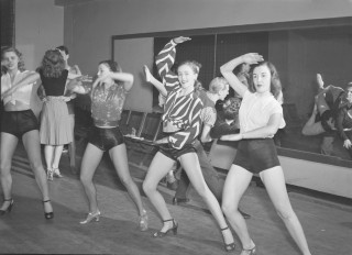 Kvinner på danseøving i New York i 1947